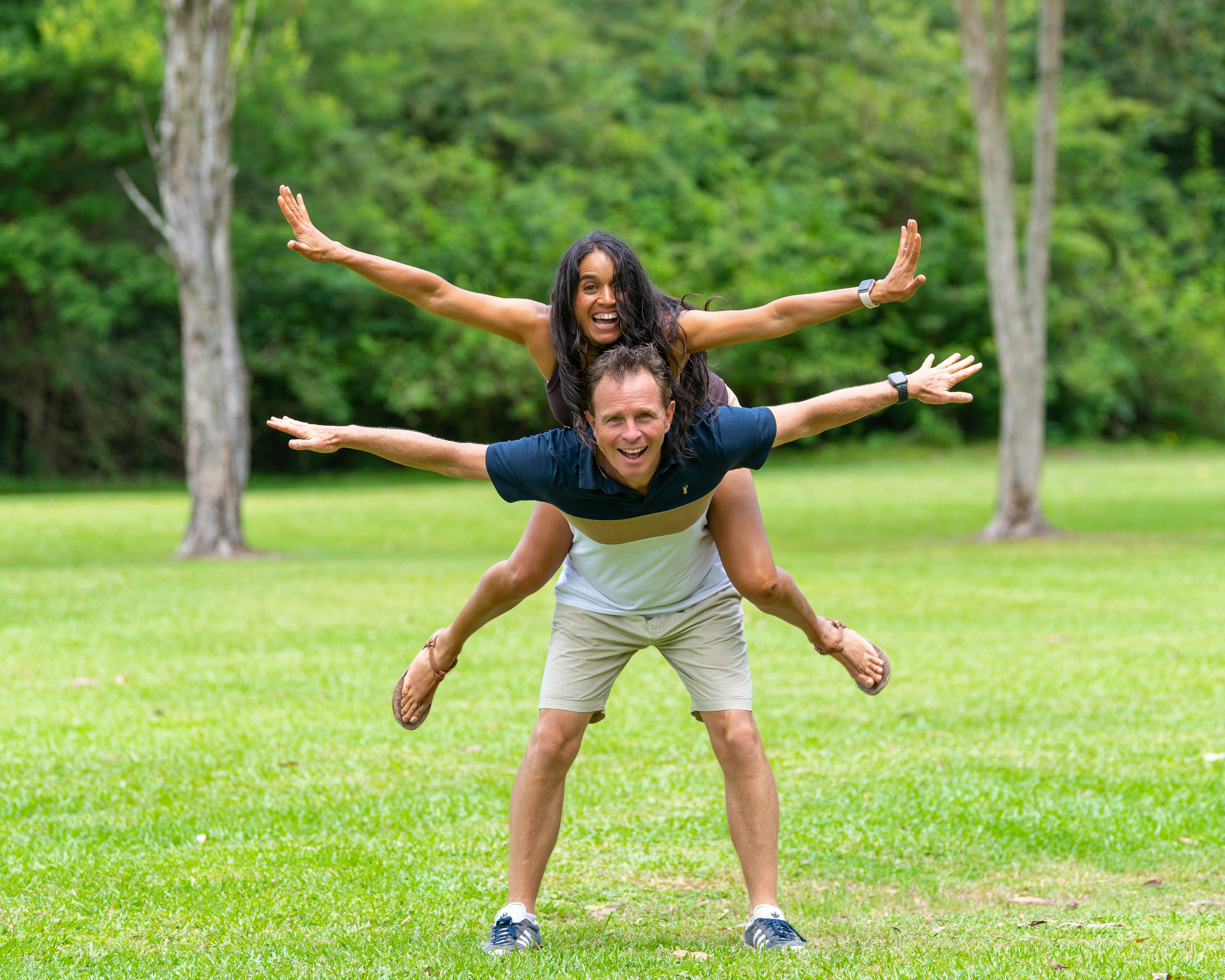 Couple doing activities together